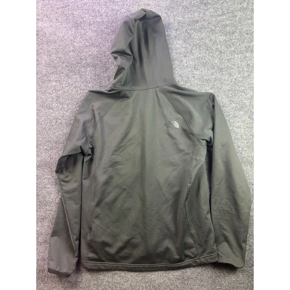 The North Face Borod Full Zip Hoodie Mens Medium Gray Grid Fleece Jacket